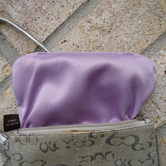 Coach wristlet with classic signature print canvas. - Picture 11 of 16